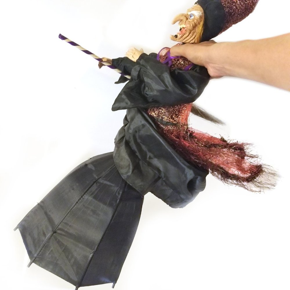 Witch Halloween Decor Costume Posable Umbrella